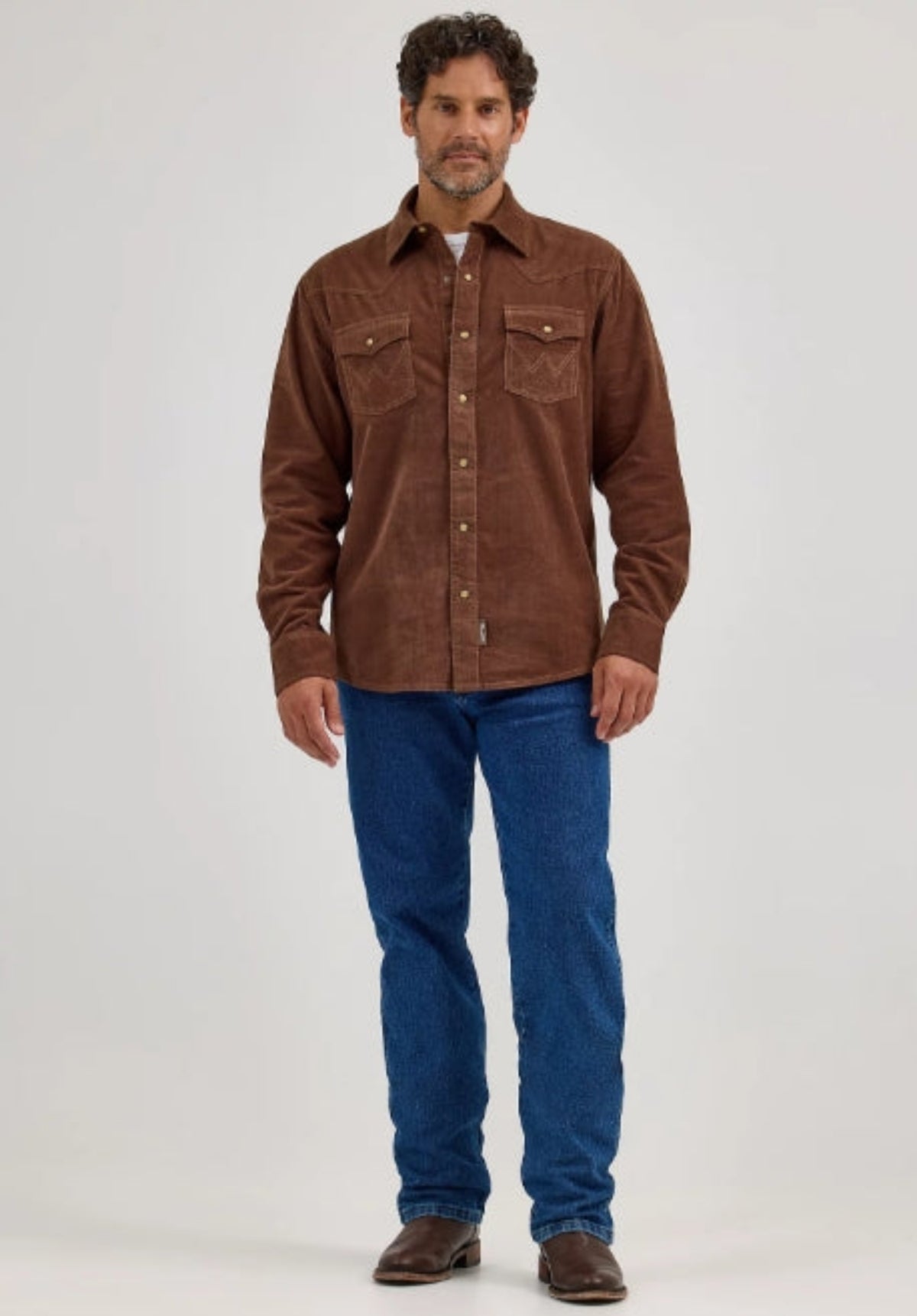 Wrangler Men's Retro® Premium Corduroy Button-Up Long Sleeve Work Shirt - Work World - Workwear, Work Boots, Safety Gear