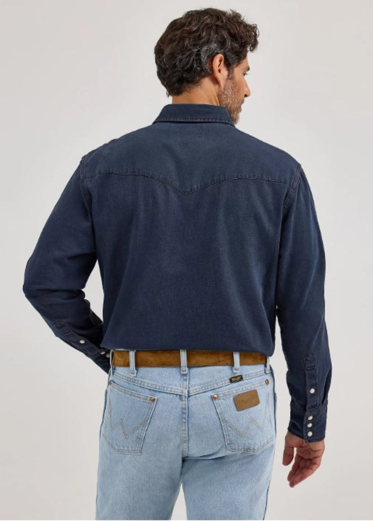 Wrangler Men's Vintage Inspired Cotton Button-Up Long Sleeve Work Shirt - Work World - Workwear, Work Boots, Safety Gear