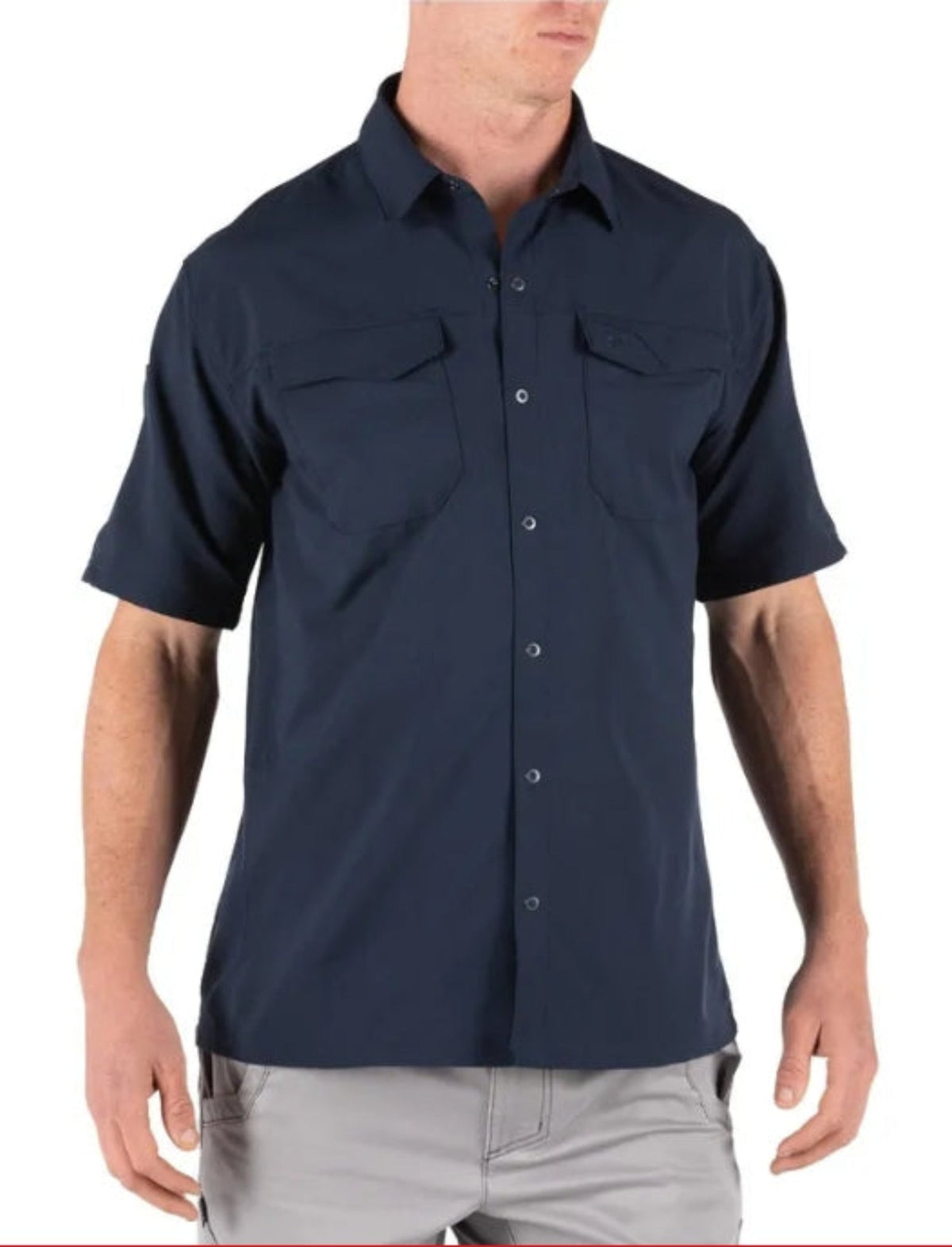 5.11 Tactical Men's Aerial Snap-Front Wicking Short Sleeve Work Shirt Work Shirts 5.11 Tactical Black 2XL Reg