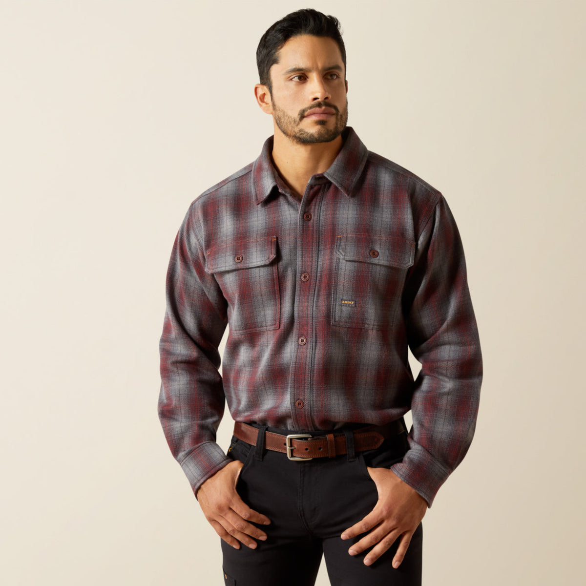 Ariat Men's Rebar Heavy Long Sleeve Flannel Work Shirt - Work World - Workwear, Work Boots, Safety Gear