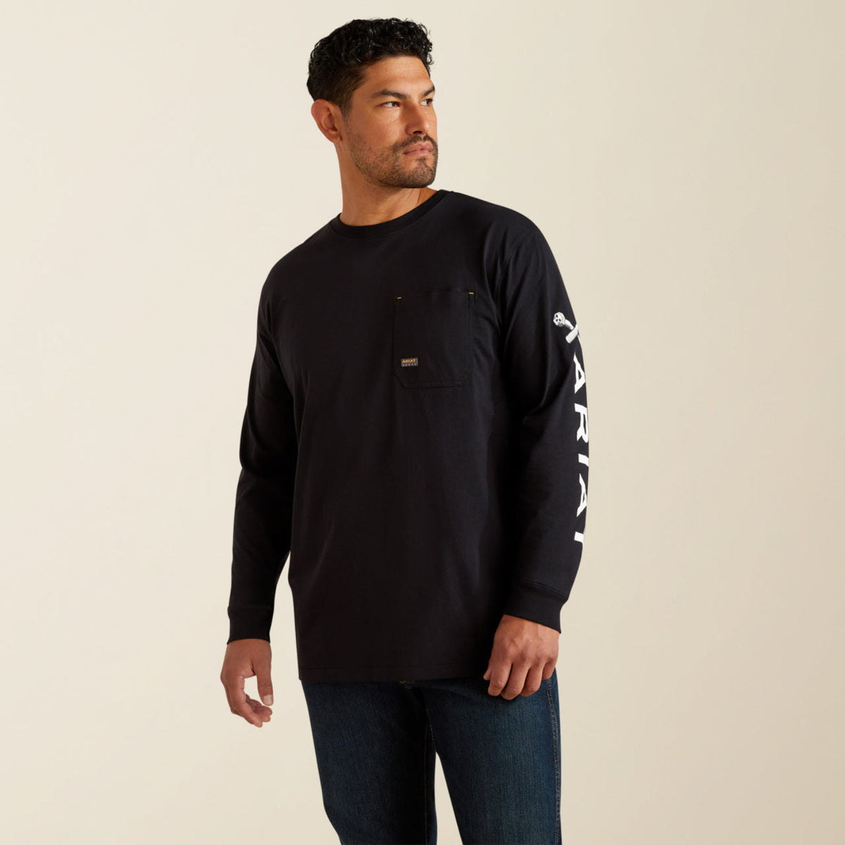 Ariat Men's Rebar Workman Bolt Skull Graphic Long Sleeve Tee - Work World - Workwear, Work Boots, Safety Gear