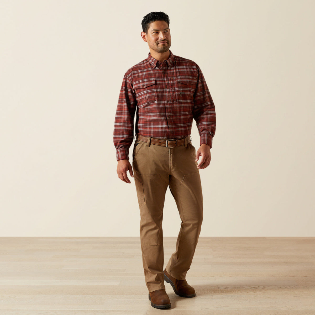 Ariat Men's Rebar™ Flannel DuraStretch™ Long Sleeve Work Shirt Work Shirts Ariat