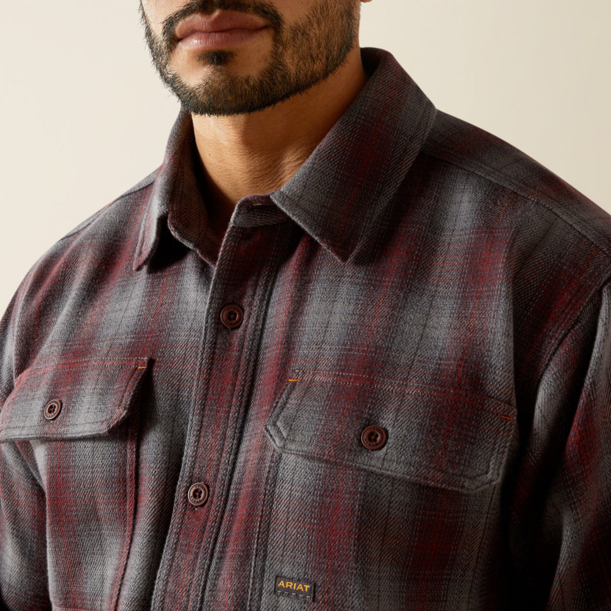 Ariat Men's Rebar Heavy Long Sleeve Flannel Work Shirt - Work World - Workwear, Work Boots, Safety Gear