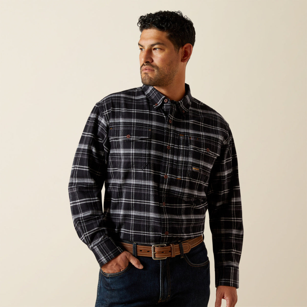 Ariat Men's Rebar™ Flannel DuraStretch™ Long Sleeve Work Shirt - Work World - Workwear, Work Boots, Safety Gear