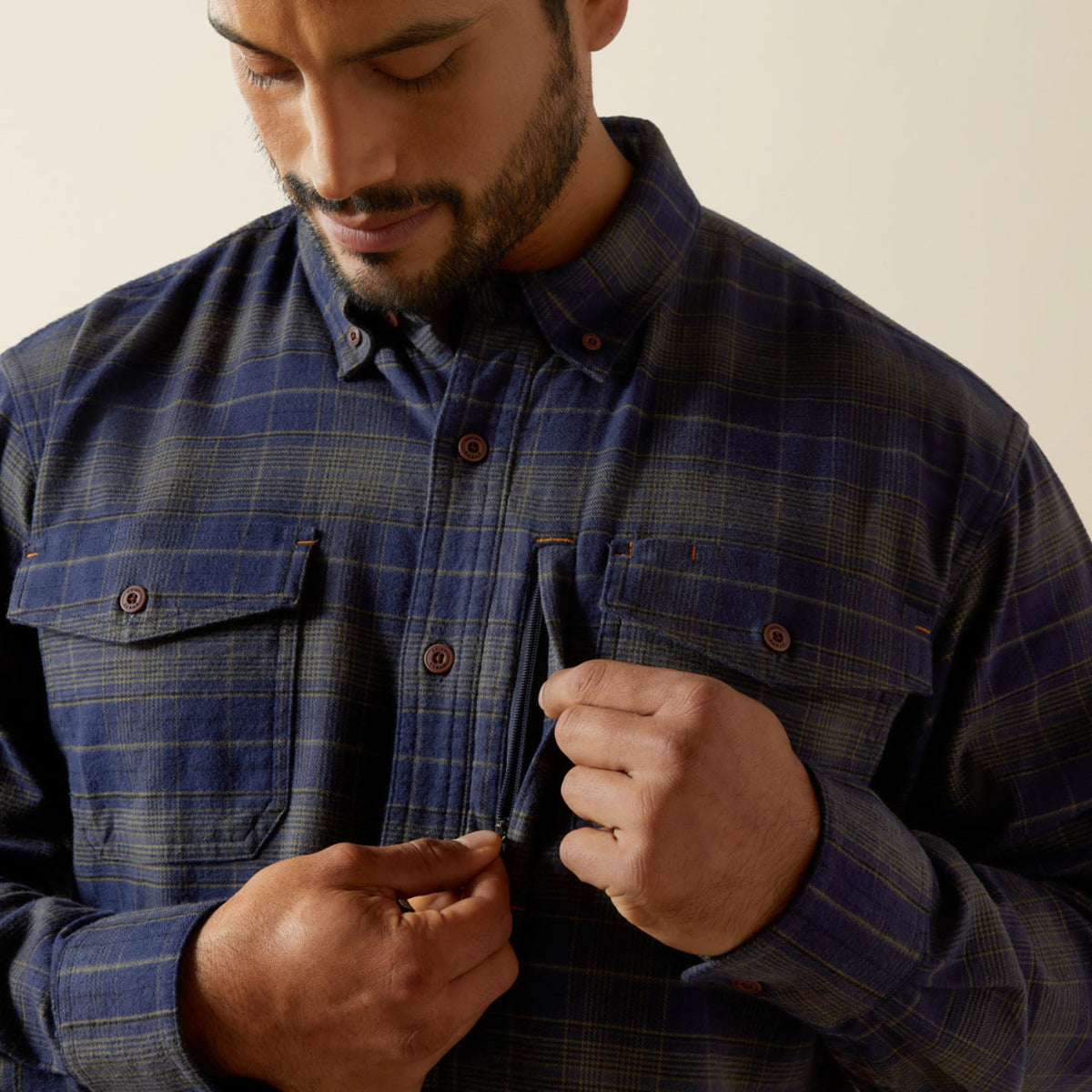 Ariat Men's Rebar™ Flannel DuraStretch Long Sleeve Work Shirt - Work World - Workwear, Work Boots, Safety Gear