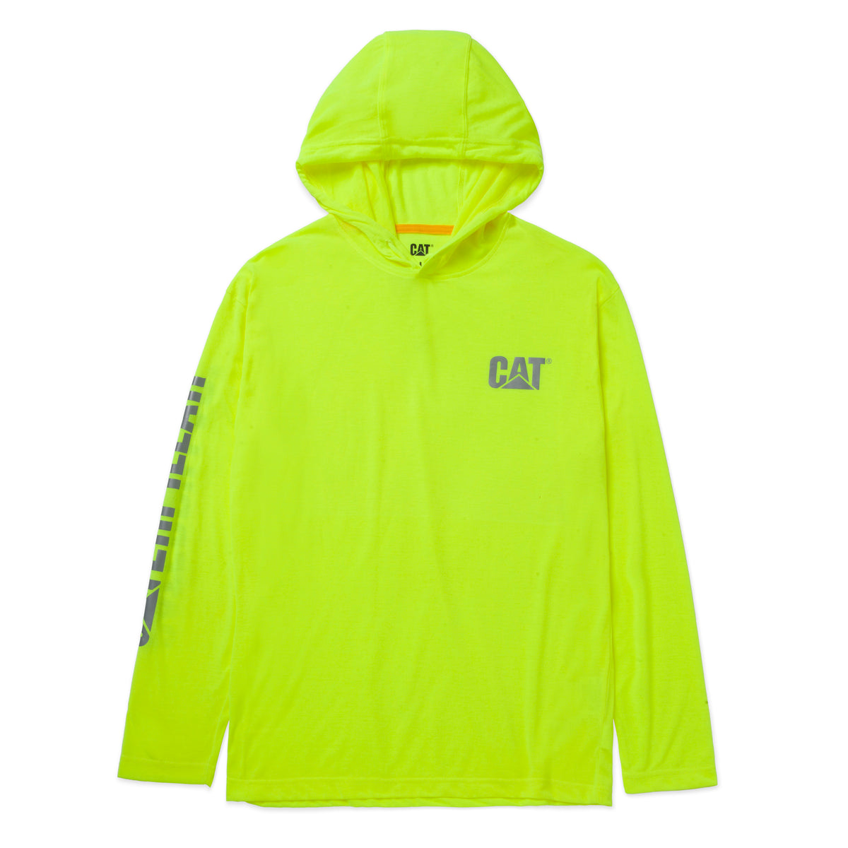 CAT Men's Hi-Vis UPF Hooded Long Sleeve T-Shirt - Work World - Workwear, Work Boots, Safety Gear