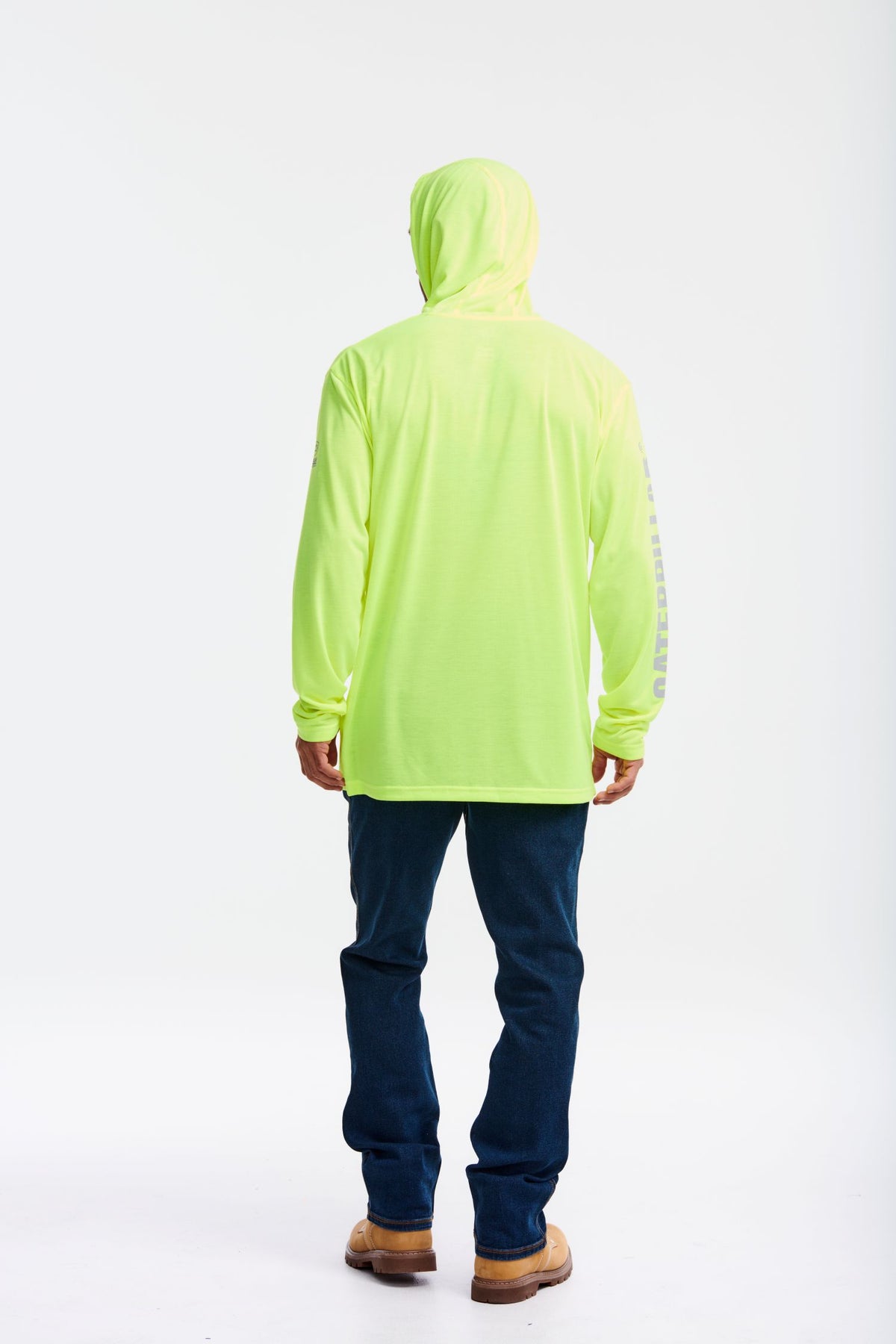 CAT Men's Hi-Vis UPF Hooded Long Sleeve T-Shirt - Work World - Workwear, Work Boots, Safety Gear