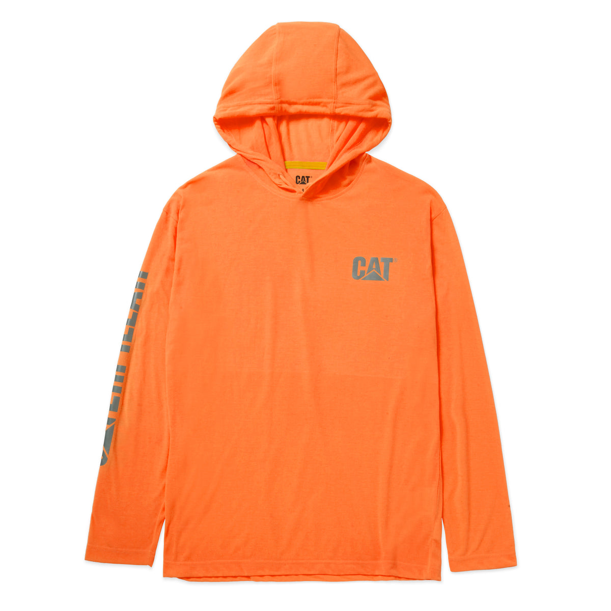 CAT Men's Hi-Vis UPF Hooded Long Sleeve T-Shirt - Work World - Workwear, Work Boots, Safety Gear