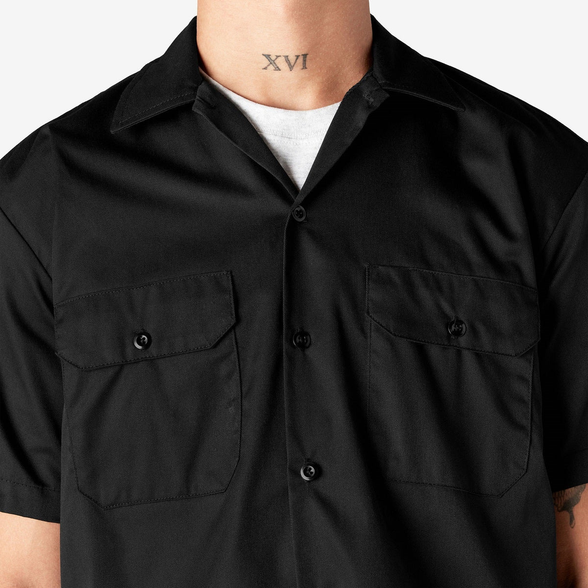 Dickies Men's Short Sleeve Work Shirt Charcoal Gray | 4XL Dickies Men's Short Sleeve Work Shirt Charcoal Gray | 4XL