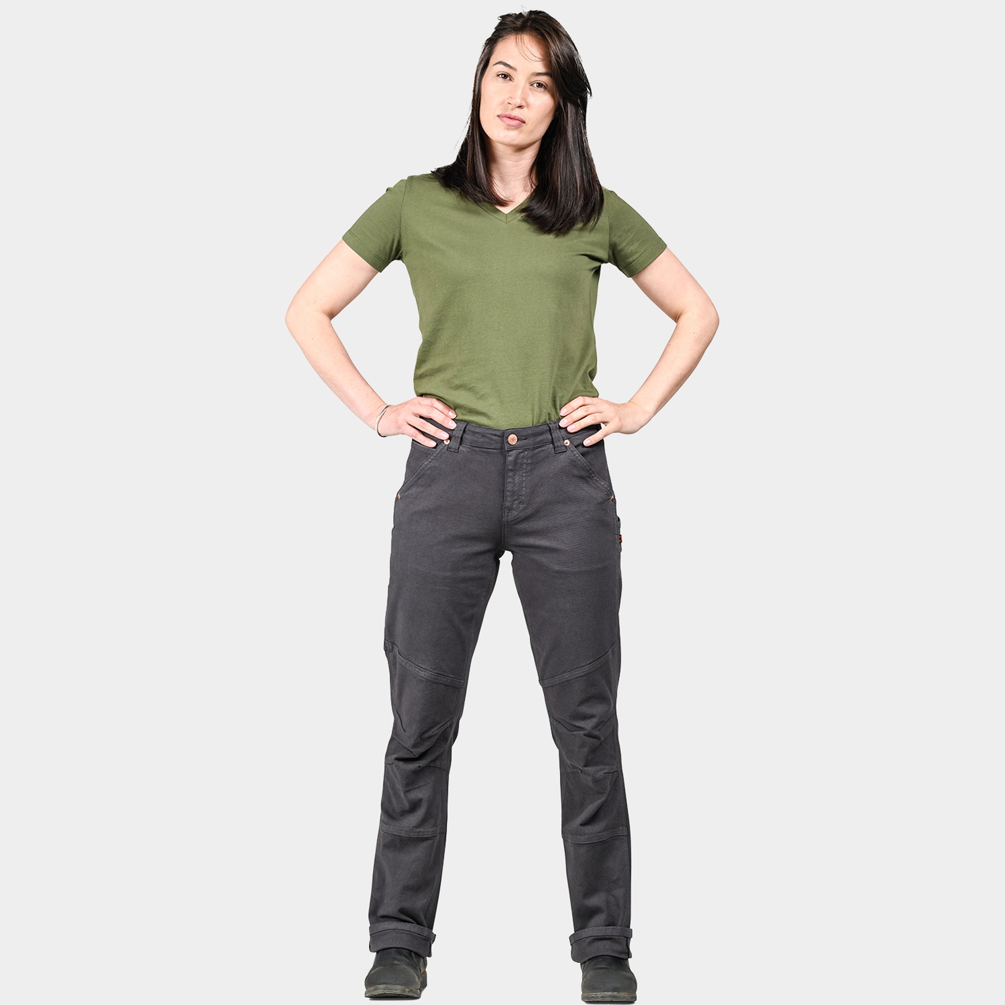 Dovetail Workwear Women's GO TO™ Double-Front Canvas Stretch Pant - Work World - Workwear, Work Boots, Safety Gear