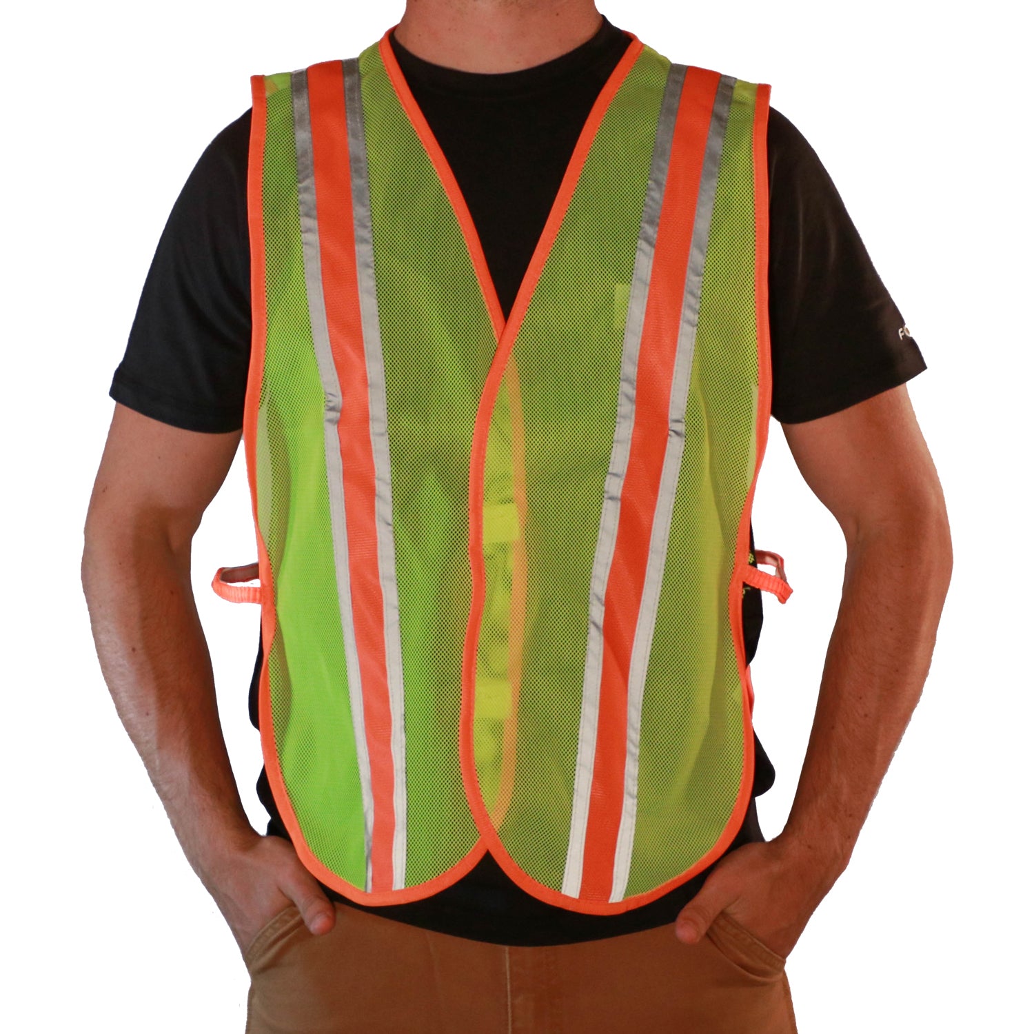 2W International Unisex Blaze Mesh Safety Vest_Hi-Vis Green - Work World - Workwear, Work Boots, Safety Gear
