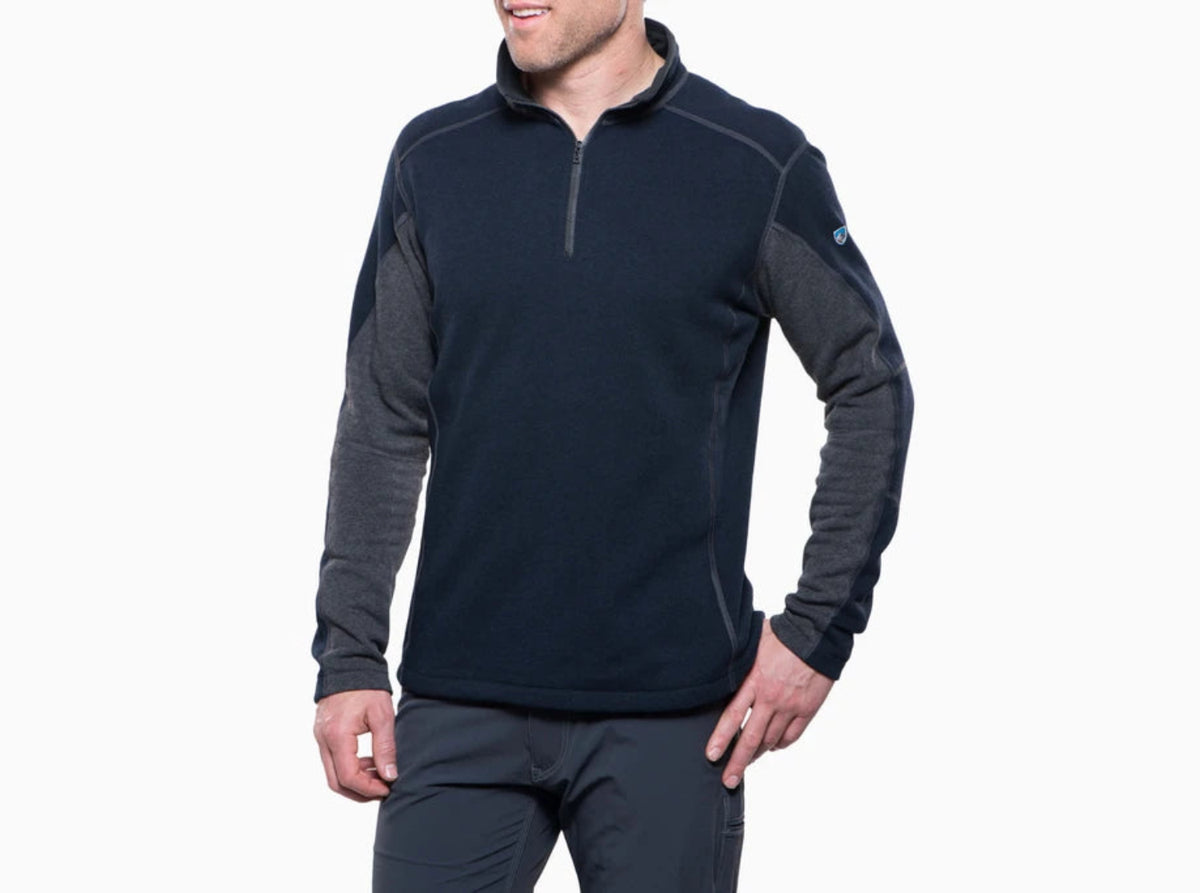 KÜHL Men's REVEL 1/4 Zip Fleece Sweater Sweatshirts & Hoodies KUHL Munity Blue/Steel 2XL Reg
