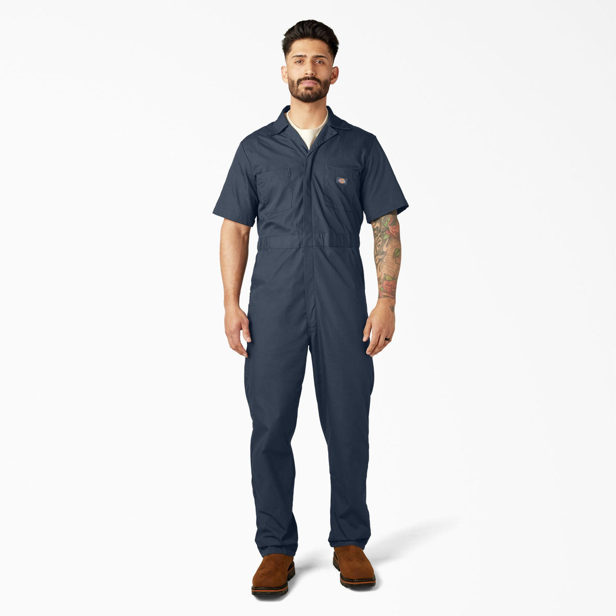Dickies Men's Short Sleeve Coverall Bibs & Overalls Dickies Dark Navy 2XL Reg