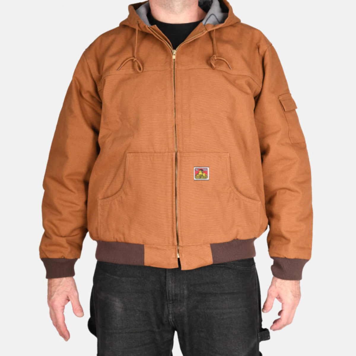 Ben Davis Men's Canvas Full-Zip Hooded Jacket - Work World - Workwear, Work Boots, Safety Gear