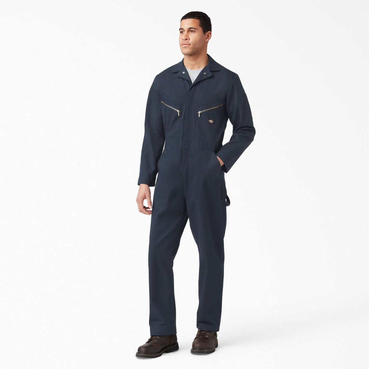 Dickies Men's Deluxe Blended 6 Pocket Coverall Bibs & Overalls Dickies Dark Navy 2XL Reg