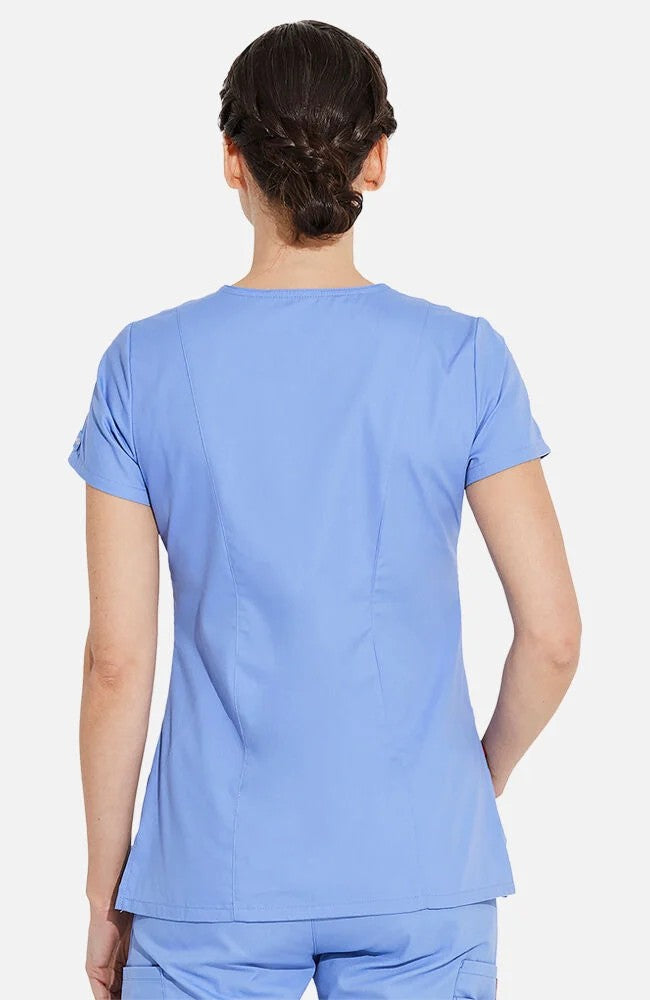 Dickies Women's 5-Pocket Shaped V-Neck Scrub Top - Work World - Workwear, Work Boots, Safety Gear