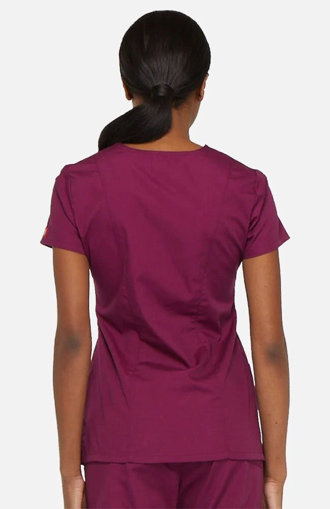 Dickies Women's 5-Pocket Shaped V-Neck Scrub Top - Work World - Workwear, Work Boots, Safety Gear