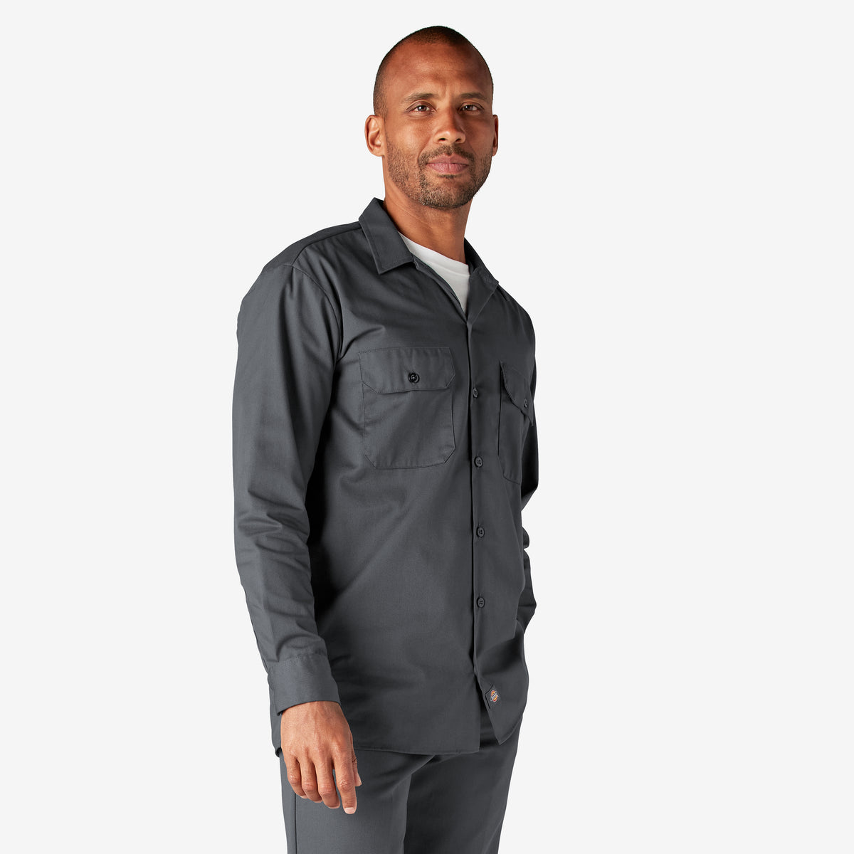 Dickies Men&#39;s Button-Up Long Sleeve  Work Shirt - Work World - Workwear, Work Boots, Safety Gear