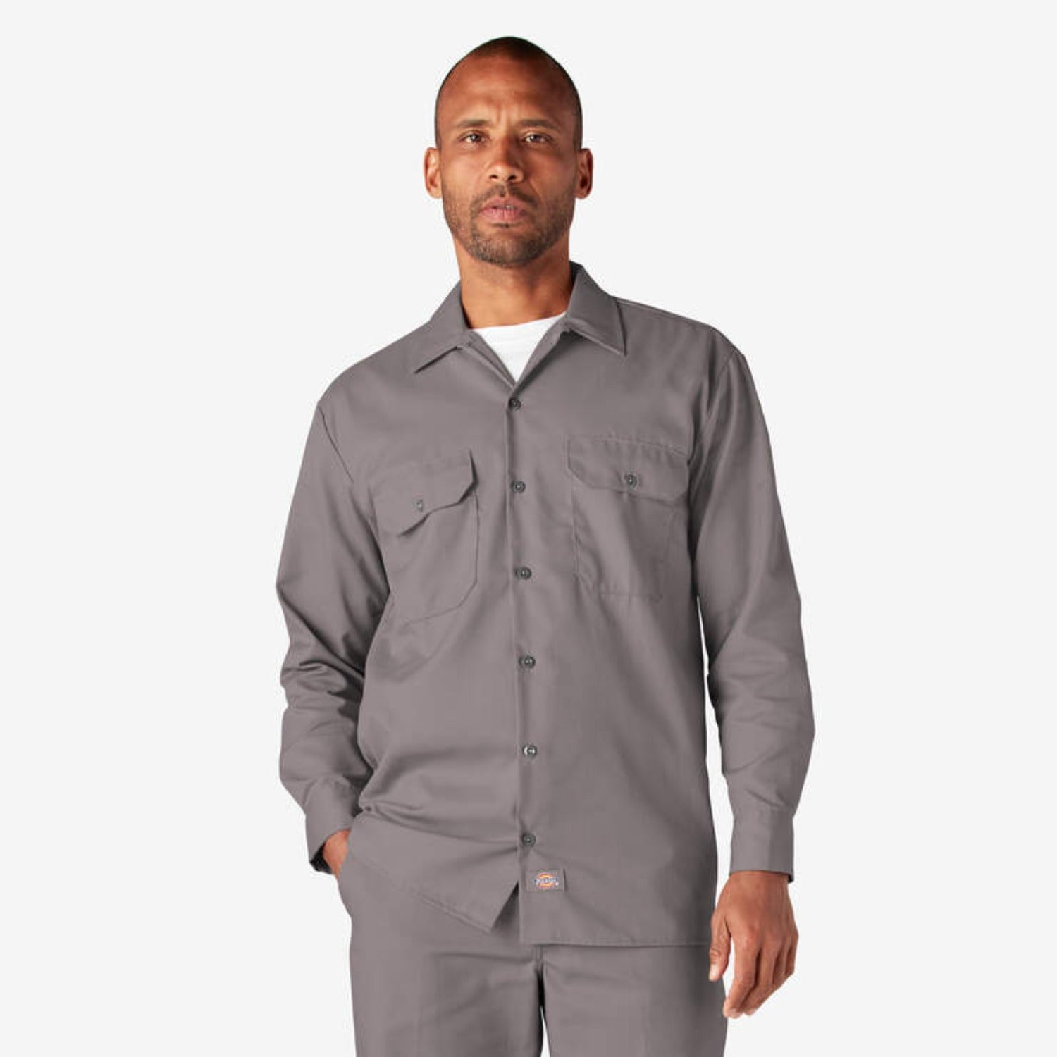 Dickies 574 Unisex Long-Sleeve Work Shirt - Khaki - M Dickies 574 Unisex Long-Sleeve Work Shirt - Khaki - M