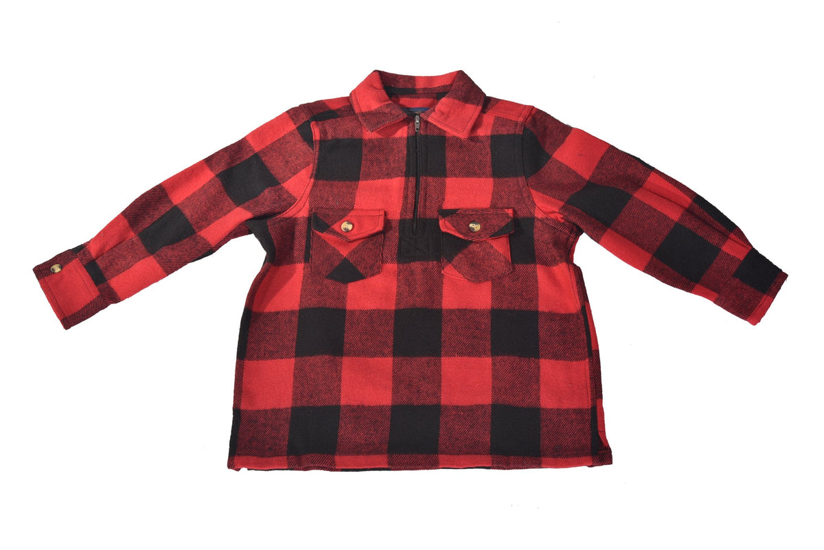 Hickory Shirt Co. Toddler Long Sleeve Buffalo Plaid Half-Zip Flannel Shirt - Work World - Workwear, Work Boots, Safety Gear