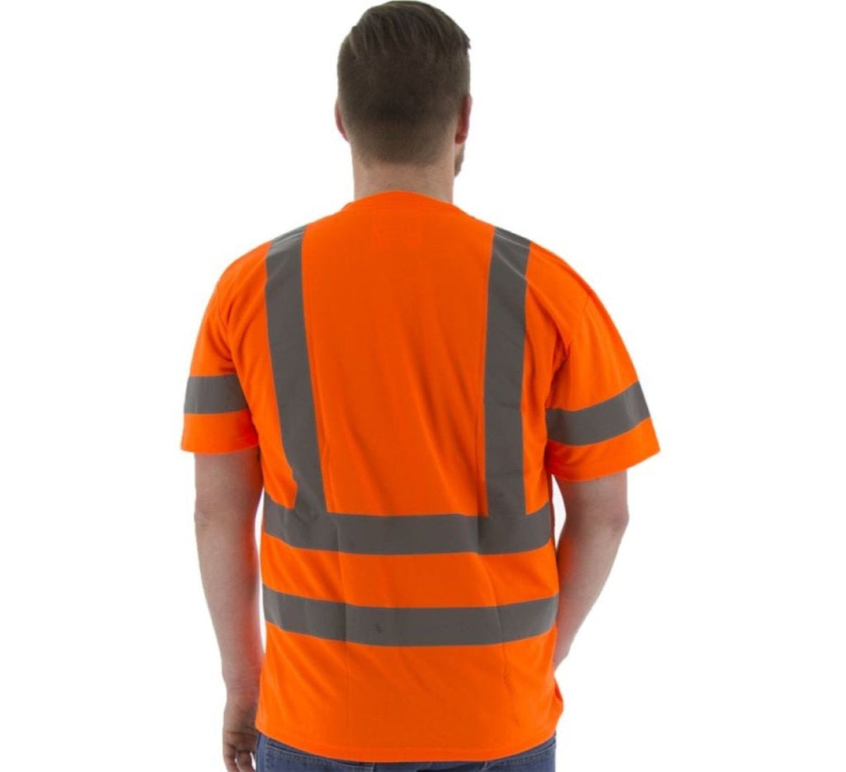 Majestic Men's Hi-Vis Short Sleeve Shirt Work Shirts Majestic