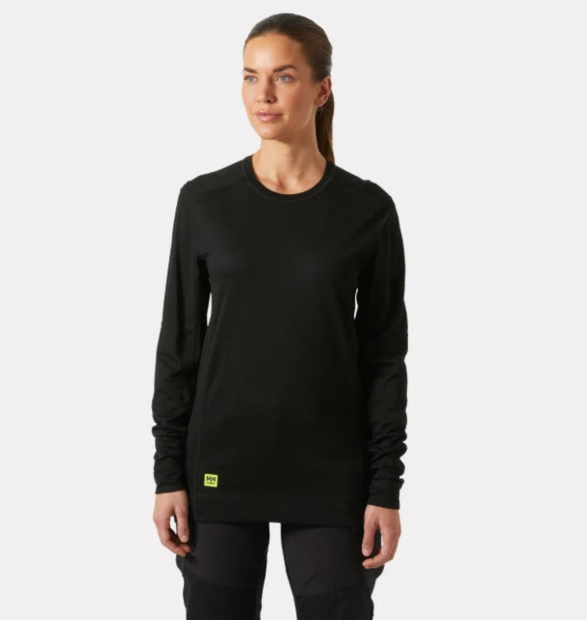 Helly Hansen Women's Lifa Crewneck Long Sleeve Baselayer Tee Thermals & Underwear Helly Hansen Black 2XL Reg