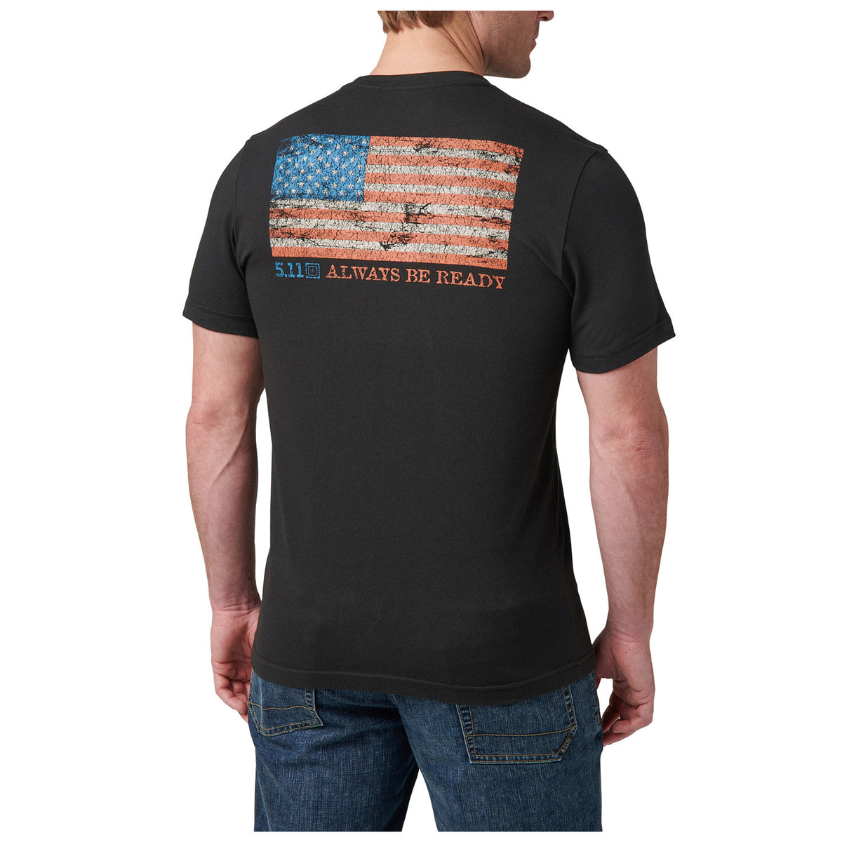 5.11 Tactical Men&#39;s American Flag Short Sleeve T-Shirt - Work World - Workwear, Work Boots, Safety Gear