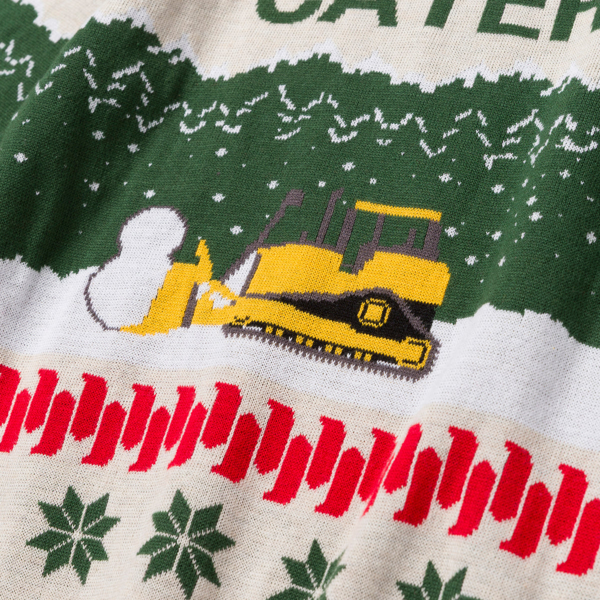 CAT Snowdozer Graphic Christmas Sweater - Work World - Workwear, Work Boots, Safety Gear