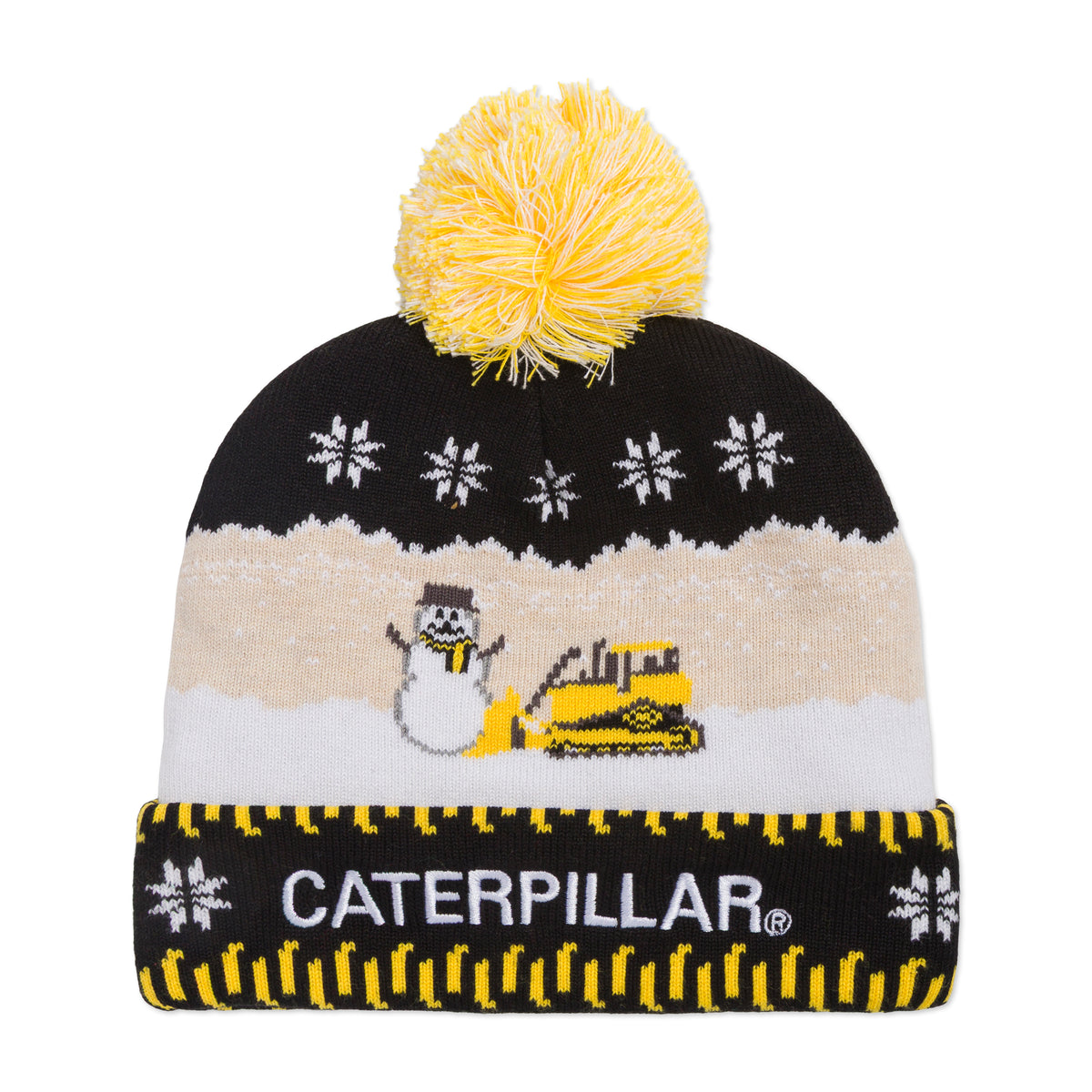 CAT Unisex Snowdozer Christmas Graphic Beanie Hats & Caps CAT Multi OS