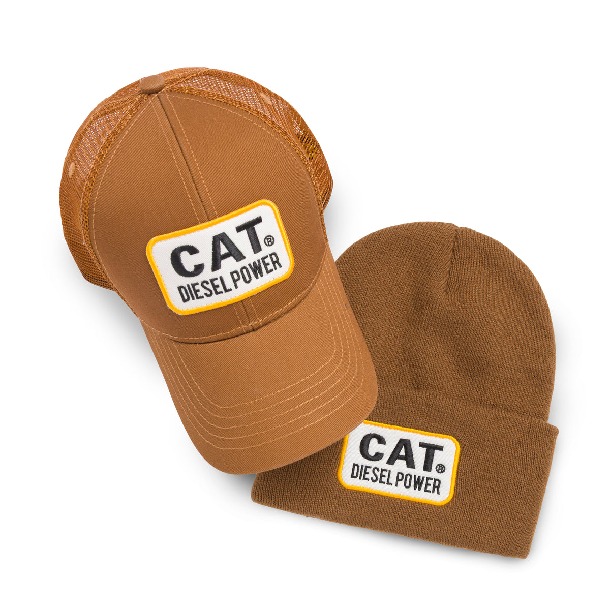 CAT Diesel Power Patch Beanie + Cap Bundle