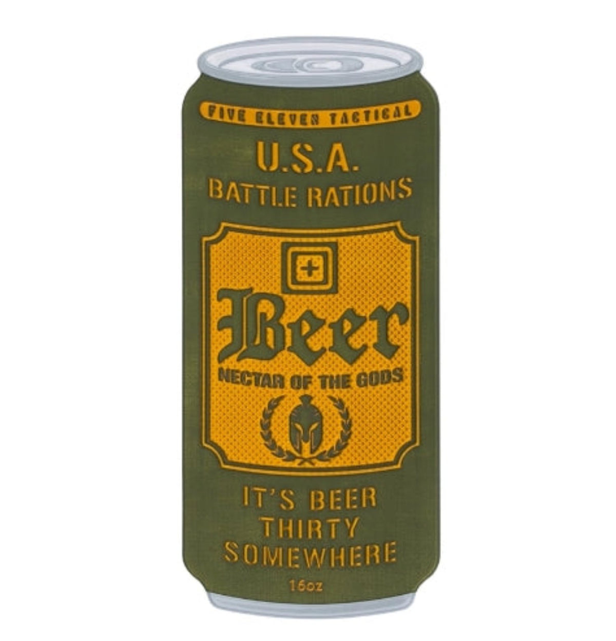 5.11 Tactical "Battle Rations" Beer Can Patch Stickers 5.11 Tactical Green OS