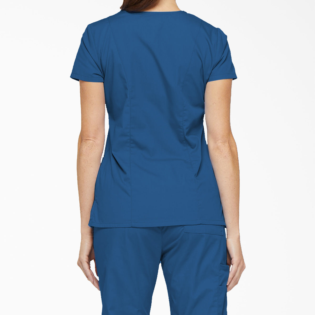 Dickies Women&#39;s EDS Signature V-Neck Scrub Top_Royal - Work World - Workwear, Work Boots, Safety Gear