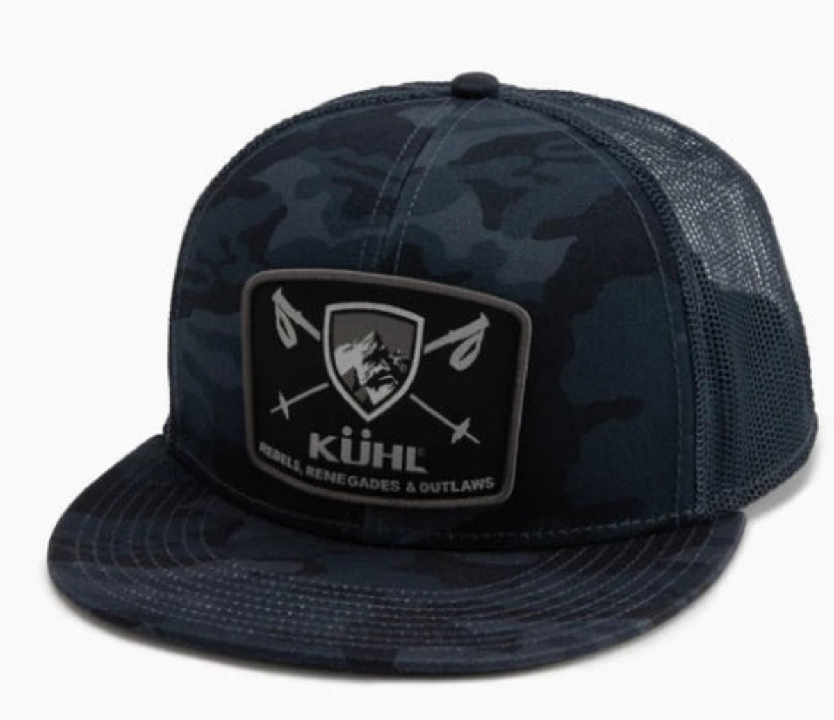 KÜHL Graphic Patch Flatbill Trucker Hat Hats & Caps KUHL Blue Camo OS