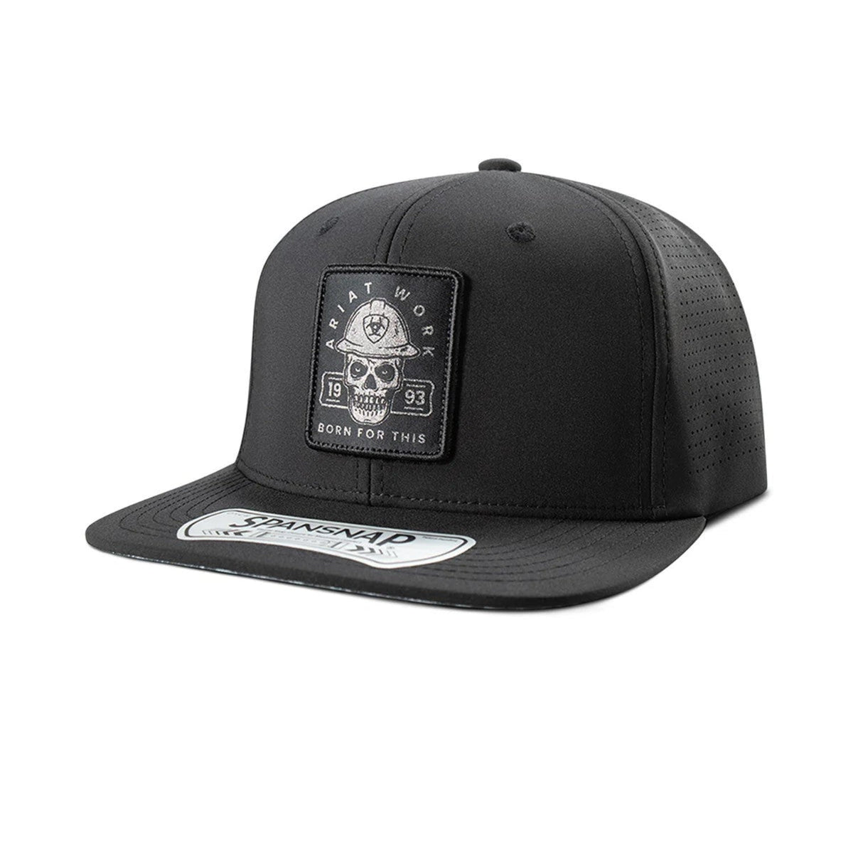 Ariat Men's Hard Hat Skull Graphic Patch Trucker Hat Hats & Caps Ariat Black OS