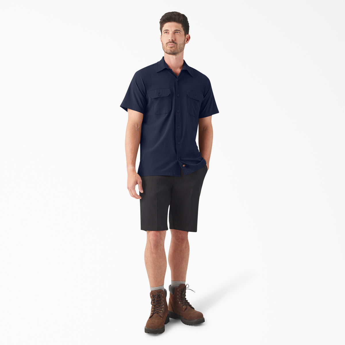 Dickies Men's Performance Button-Down Short Sleeve Work Shirt - Work World - Workwear, Work Boots, Safety Gear