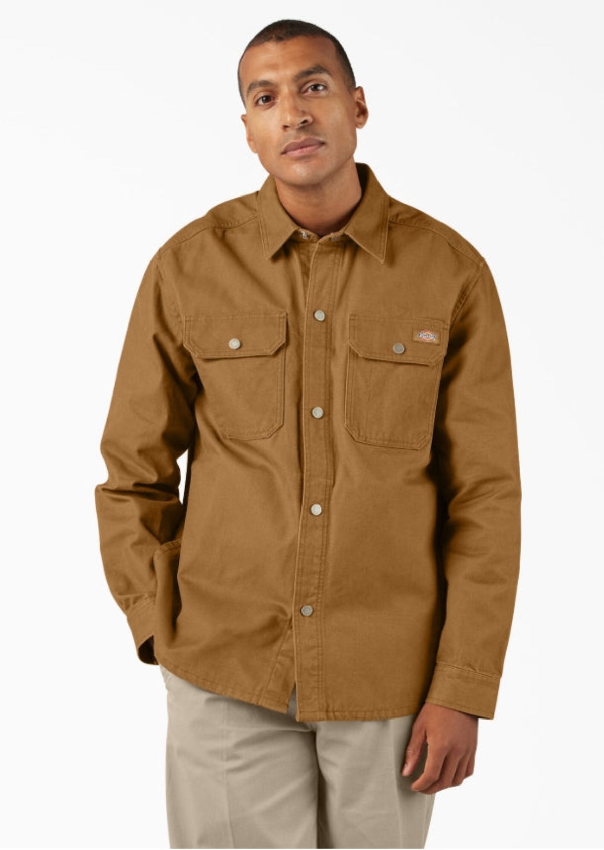 Dickies Men's Duck Brushed Cotton Snap-Front Shirt Jac - Work World - Workwear, Work Boots, Safety Gear