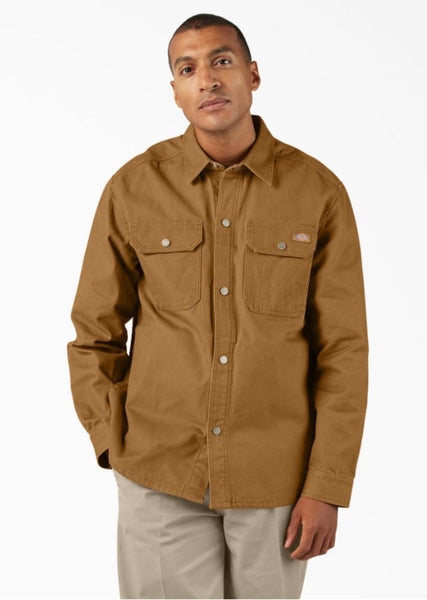 Dickies Men's Duck Brushed Cotton Snap-Front Shirt Jac - Work World