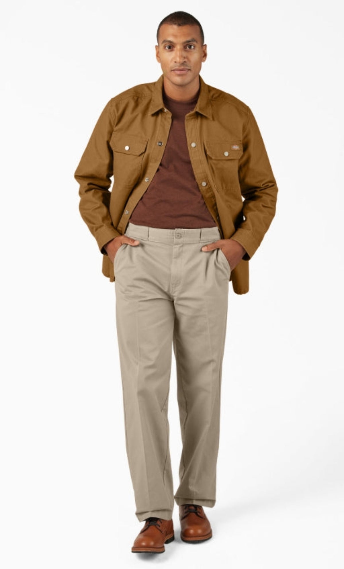 Dickies Men's Duck Brushed Cotton Snap-Front Shirt Jac - Work World - Workwear, Work Boots, Safety Gear