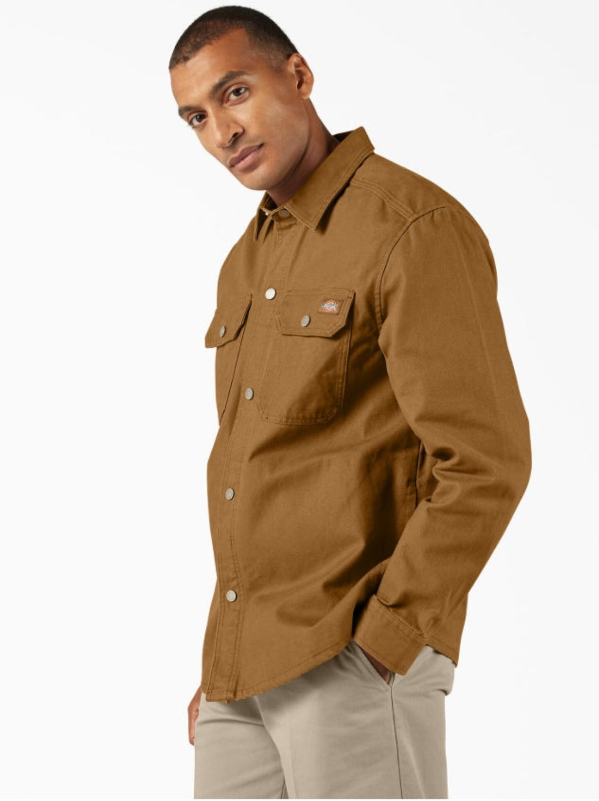 Dickies Men's Duck Brushed Cotton Snap-Front Shirt Jac - Work World - Workwear, Work Boots, Safety Gear