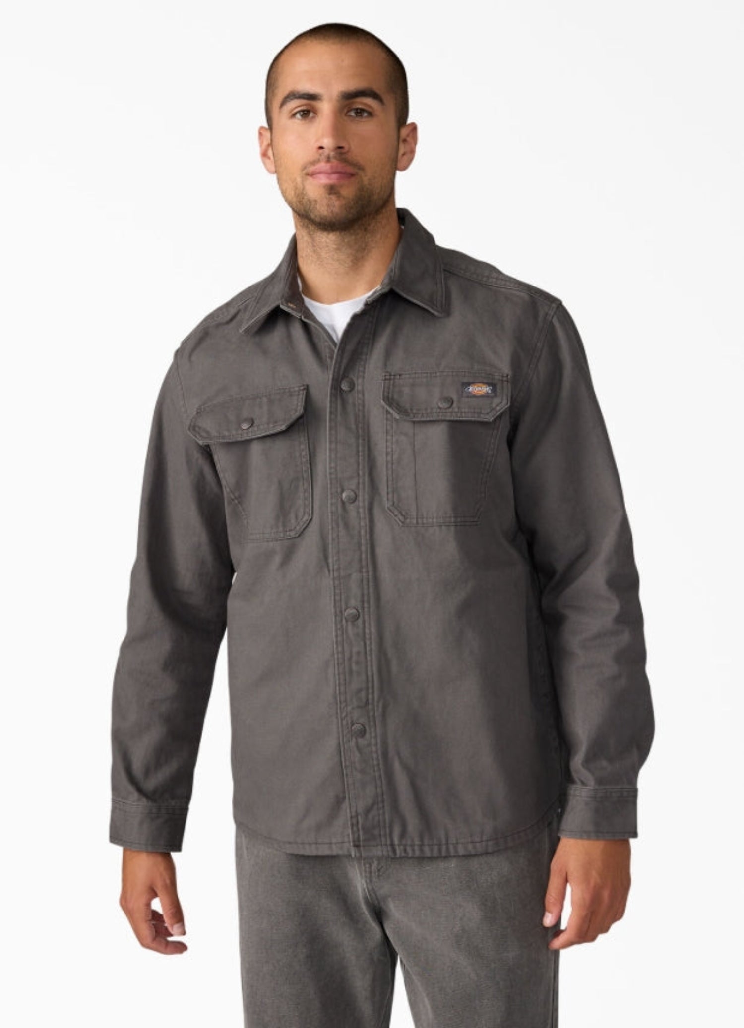 Dickies Men's Duck Brushed Cotton Snap-Front Shirt Jac - Work World