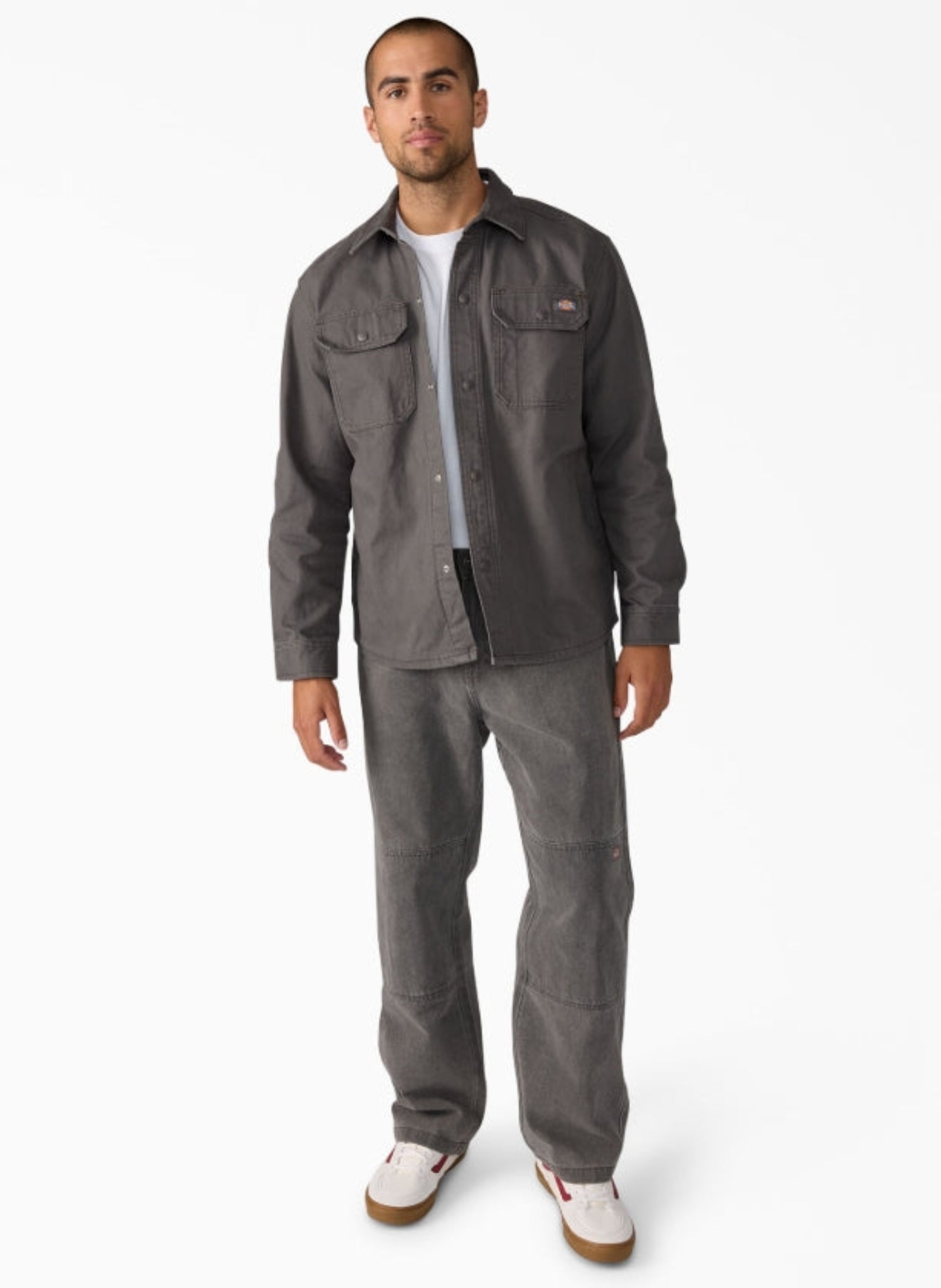 Dickies Men's Duck Brushed Cotton Snap-Front Shirt Jac - Work World