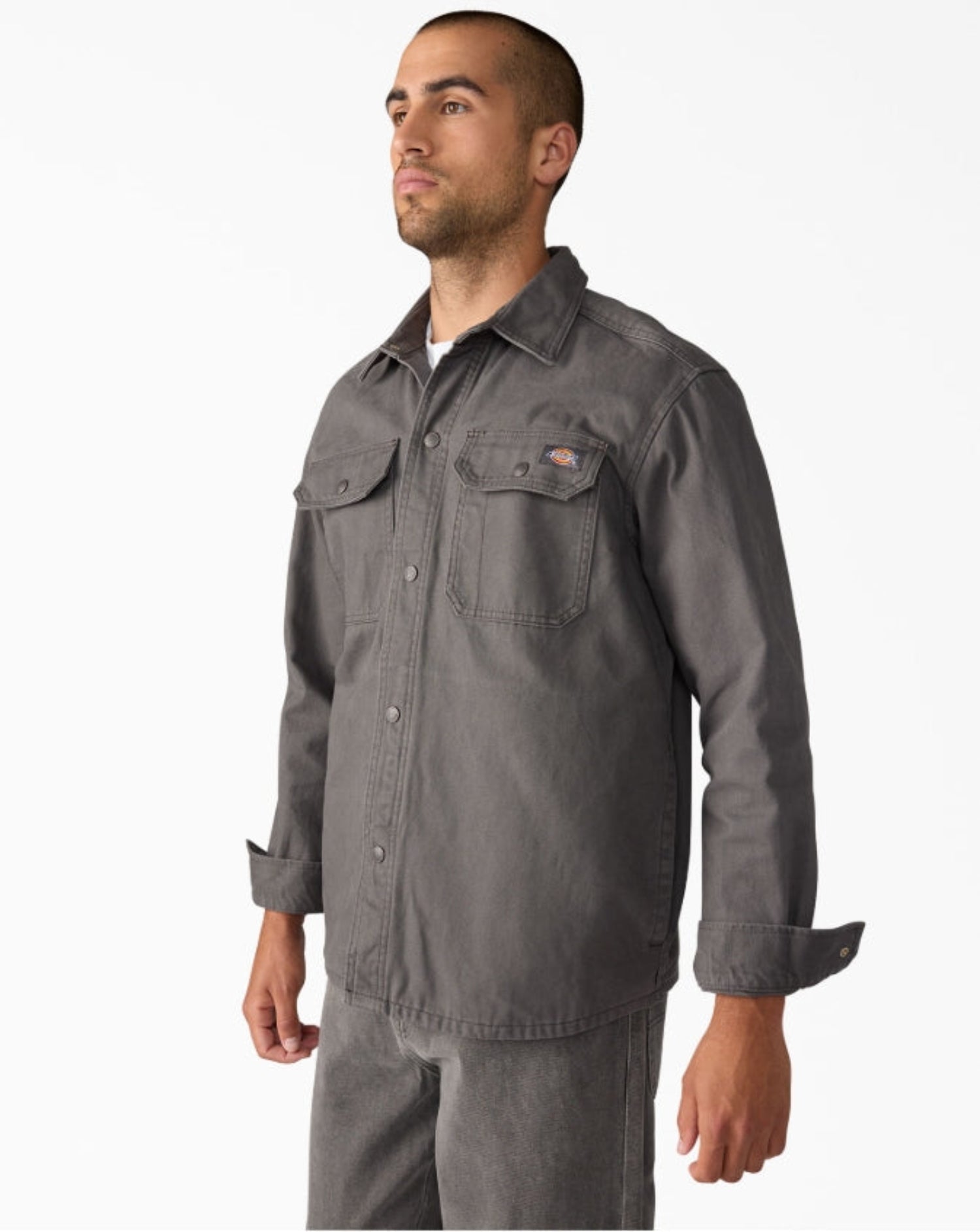 Dickies Men's Duck Brushed Cotton Snap-Front Shirt Jac - Work World