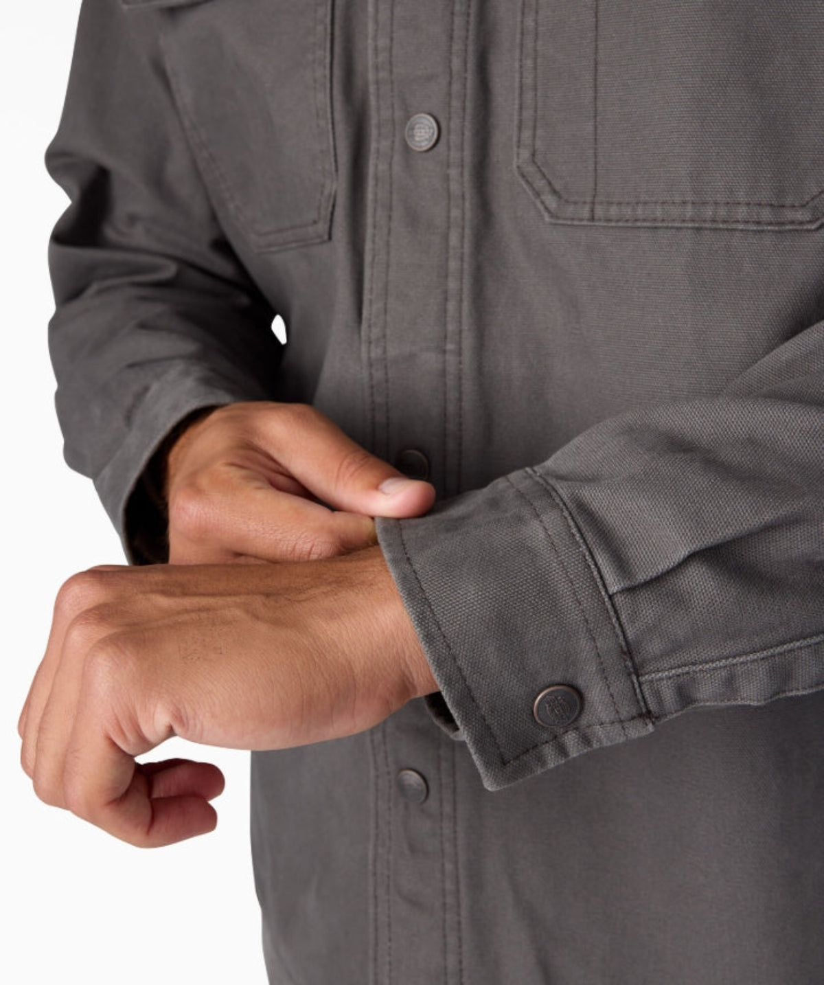 Dickies Men's Duck Brushed Cotton Snap-Front Shirt Jac - Work World - Workwear, Work Boots, Safety Gear