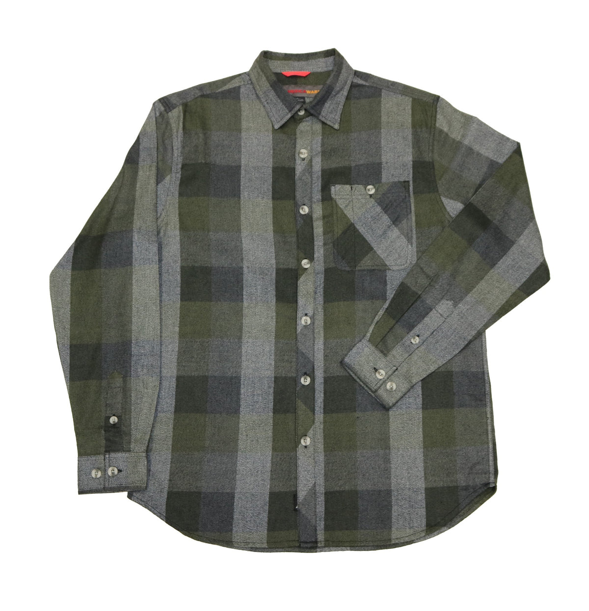 AmericaWare Men&#39;s Froe Long Sleeve Flannel Shirt - Work World - Workwear, Work Boots, Safety Gear