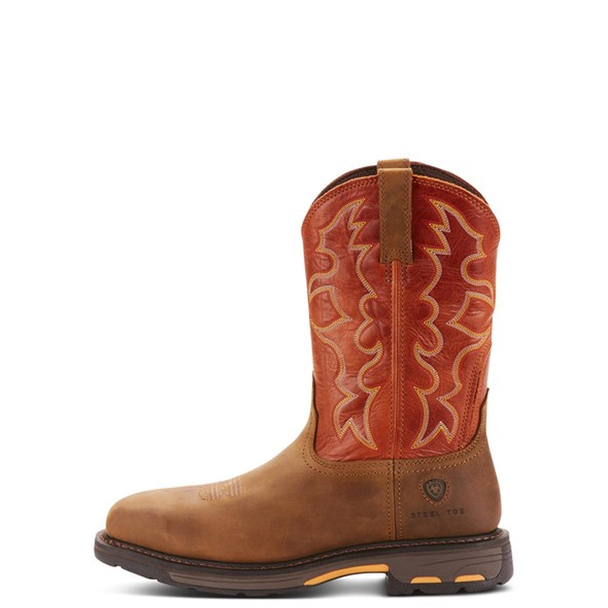 Ariat Men's WorkHog Wide Square Toe Steel Toe Work Boot Work Boots Ariat Dark Earth/Brick 10 2E