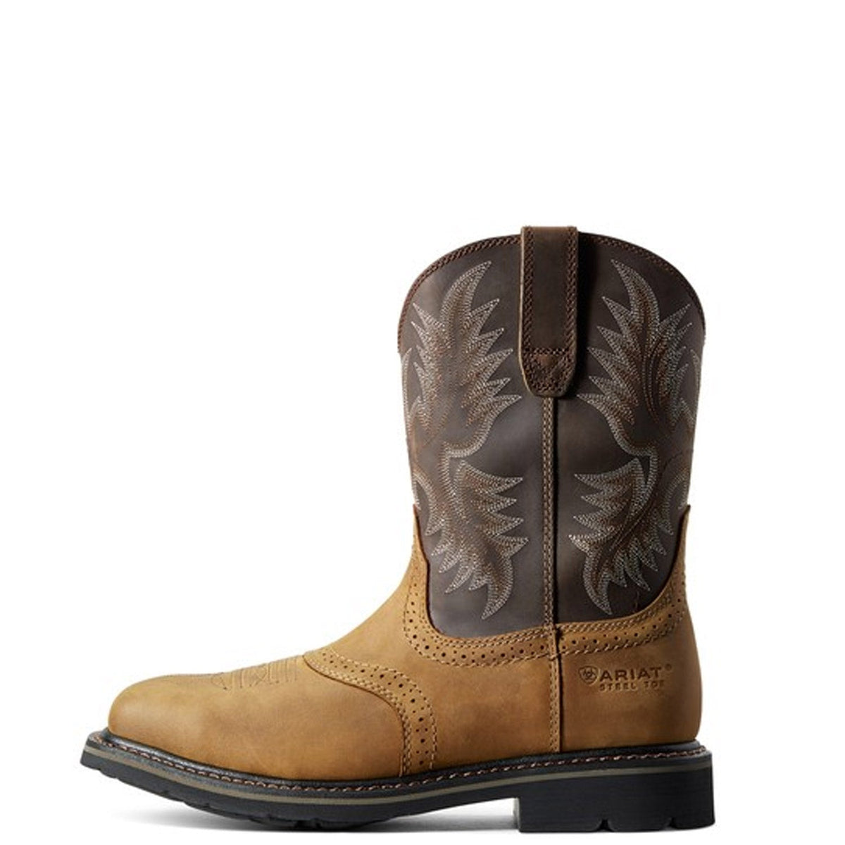 Ariat Men's Sierra Wide Square Toe Steel Toe Work Boot Work Boots Ariat Bark 10 2E