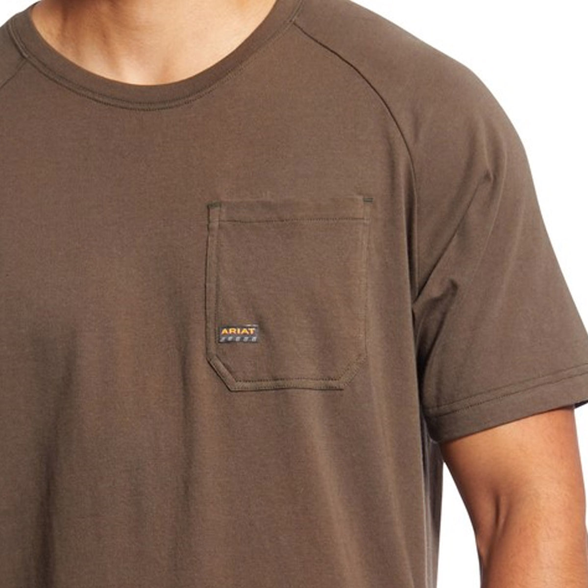 Ariat Men&#39;s Rebar CottonStrong T-Shirt_Moss - Work World - Workwear, Work Boots, Safety Gear