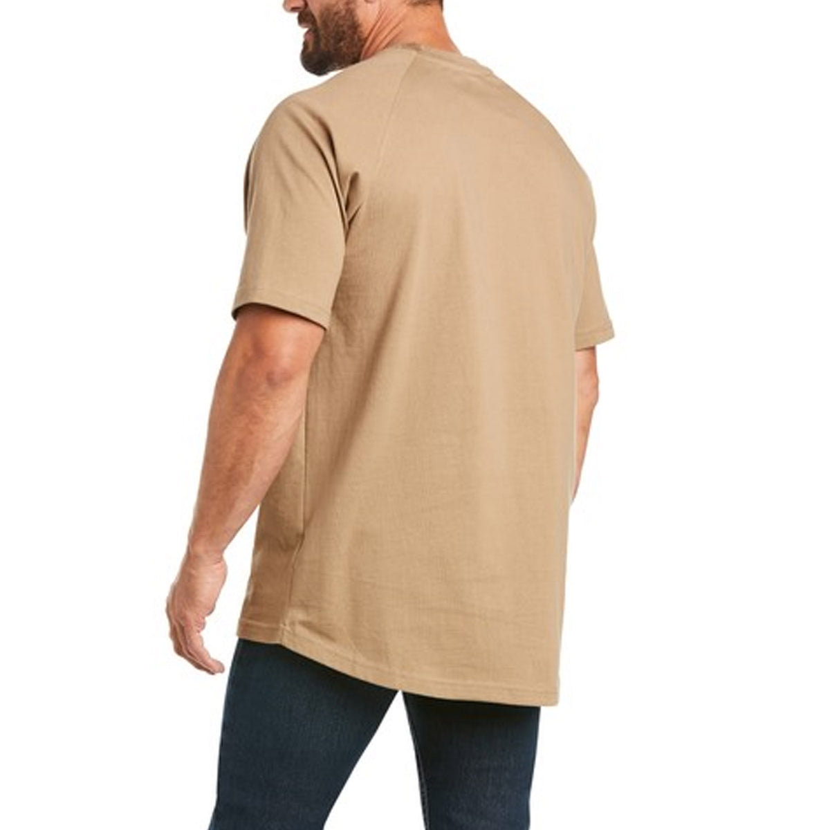 Ariat Men&#39;s Rebar CottonStrong T-Shirt_Khaki - Work World - Workwear, Work Boots, Safety Gear