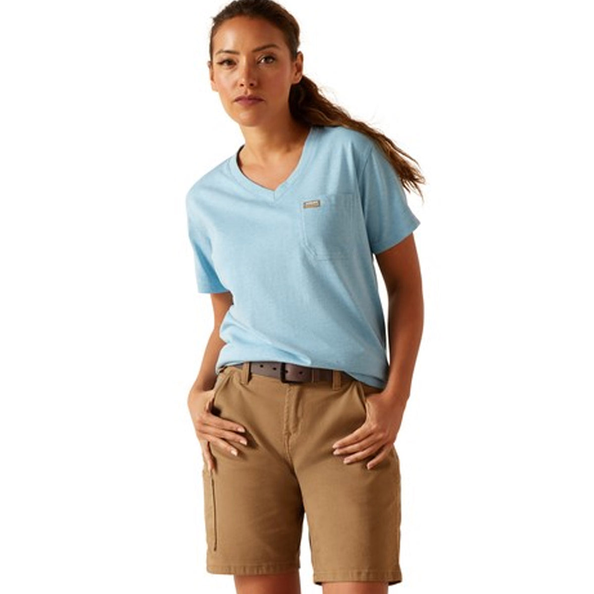 Ariat Women&#39;s Rebar Cotton Strong Pocket V-Neck T-Shirt - Work World - Workwear, Work Boots, Safety Gear