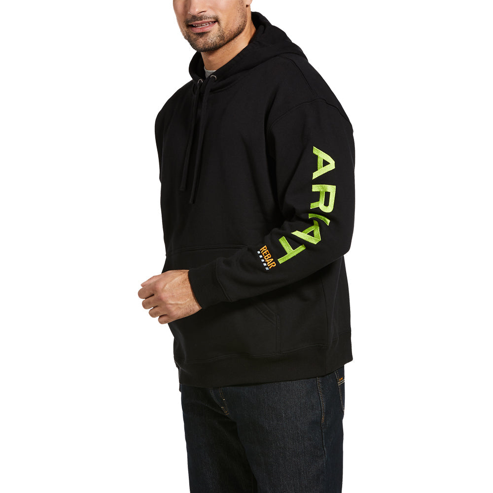 Ariat Men's Rebar Graphic Hoodie_Black Sweatshirts & Hoodies Ariat Black/Lime 2XL Reg